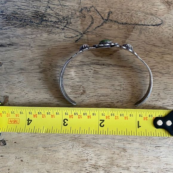 Gorgeous antique Native American made sterling and turquoise bracelet🌵🌞 - Picture 5 of 5